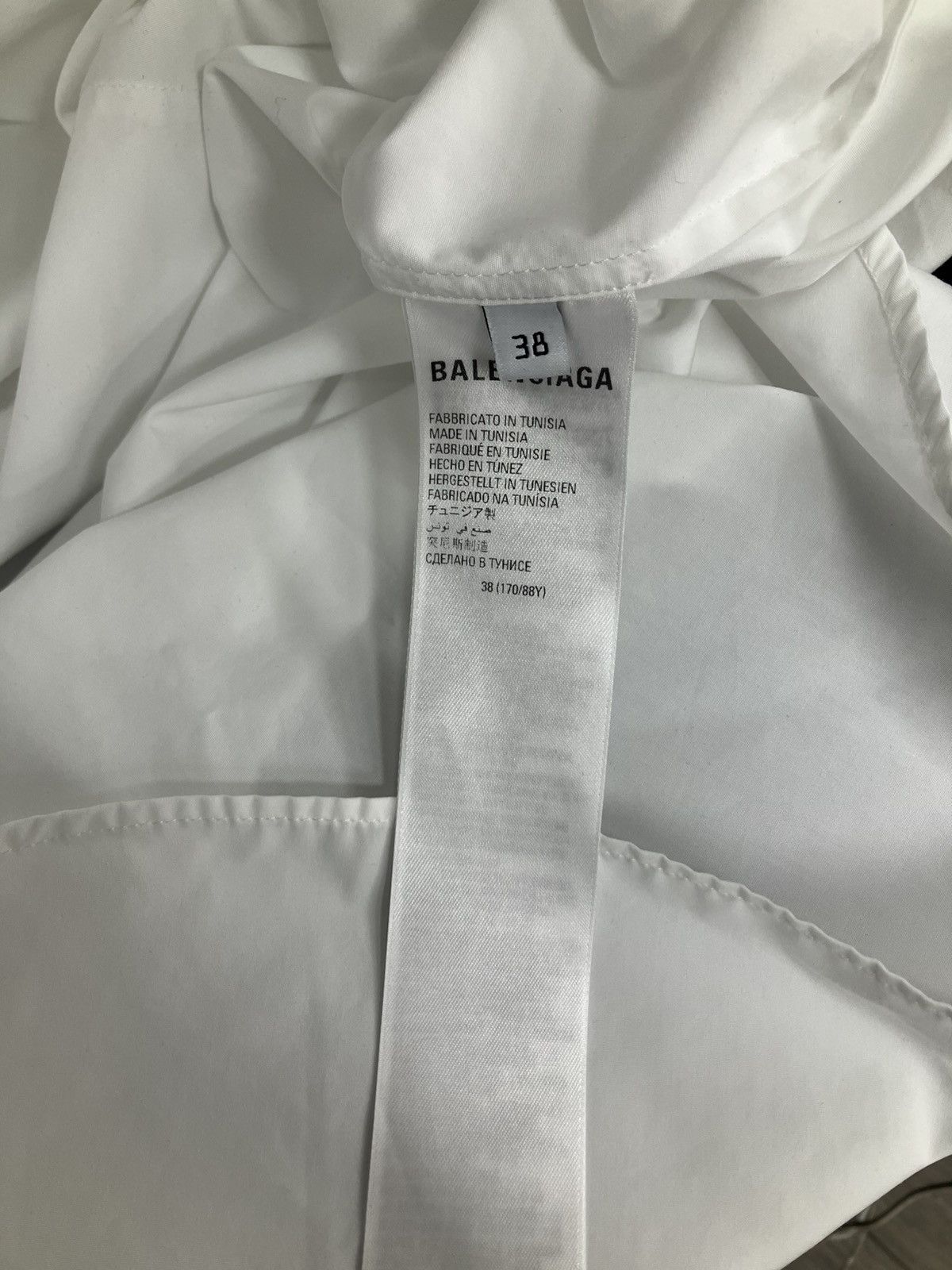 Balenciaga 38-Balenciaga Wardrobe Oversized White Button Up Size US XL / EU 56 / 4 - 5 Thumbnail