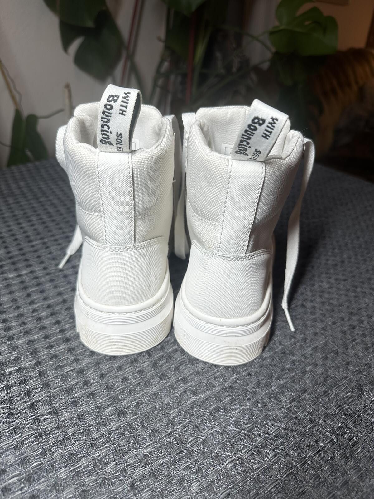 Dr. Martens White Doc Marten Airwair Canvas Combat Boots Size US 6 / EU 39 - 5 Thumbnail