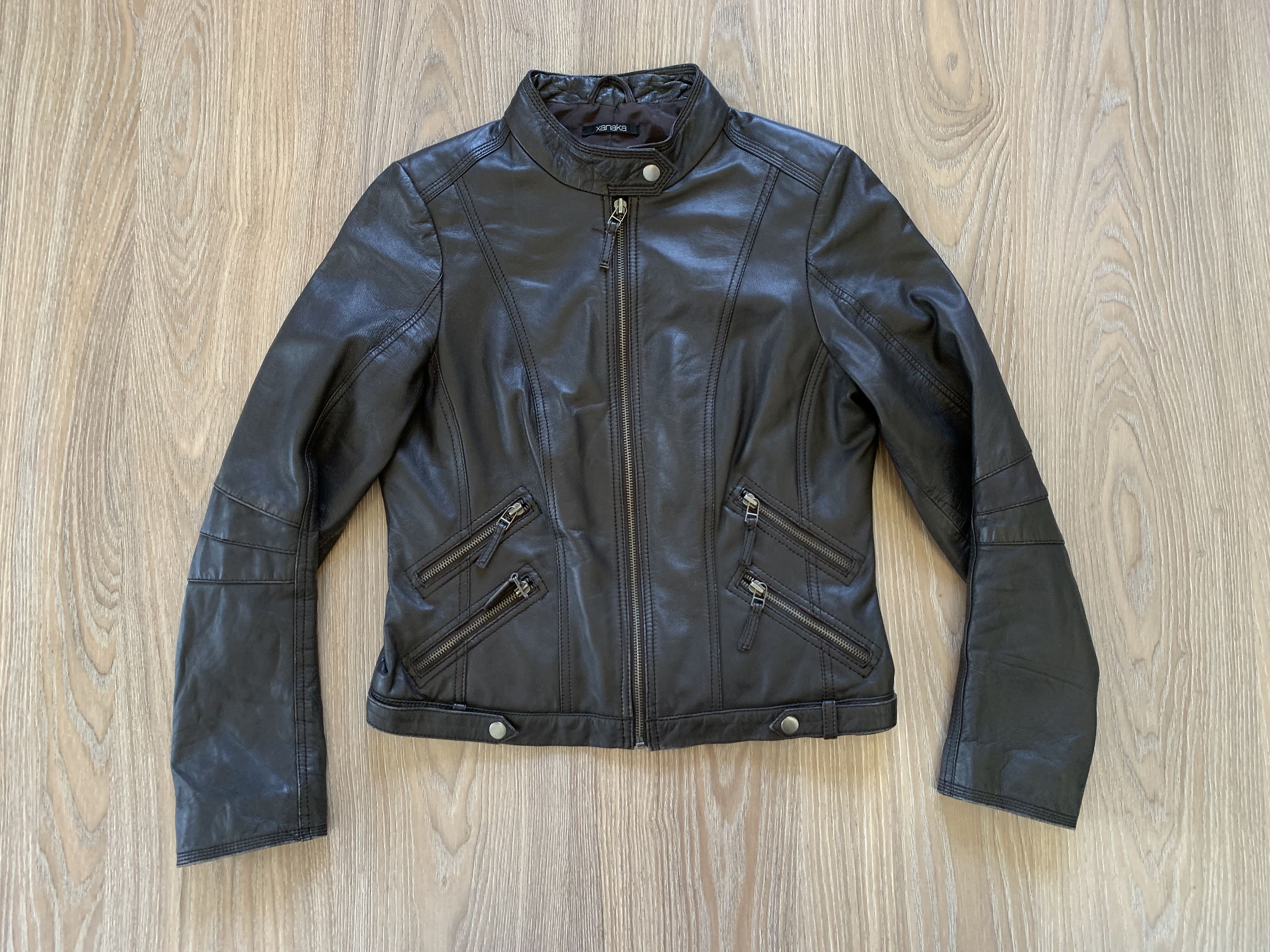 Japanese Brand Vintage Xanaka Leather Biker Jacket Size M / US 6-8 / IT 42-44 - 2 Thumbnail
