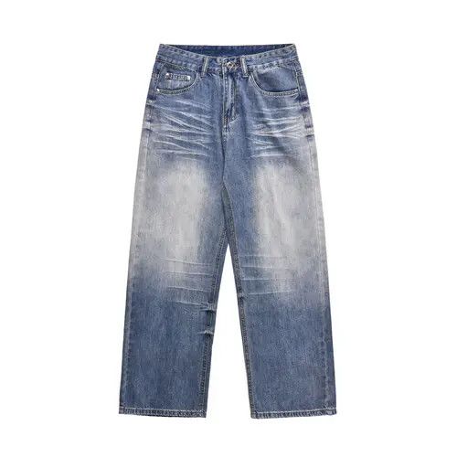 VIBE Street retro washed distressed loose wide-leg work jeans Size US 32 / EU 48 - 1 Thumbnail