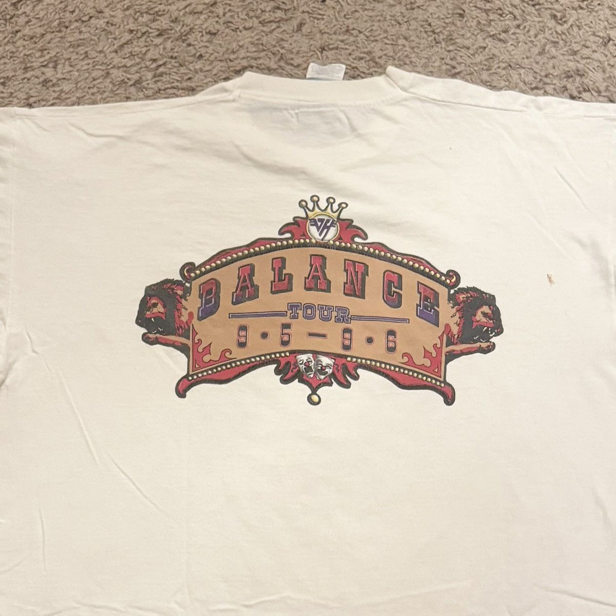 Vintage Vintage 1995 Van Halen Balance Tour Clown Graphic Tee Size US XL / EU 56 / 4 - 7 Thumbnail