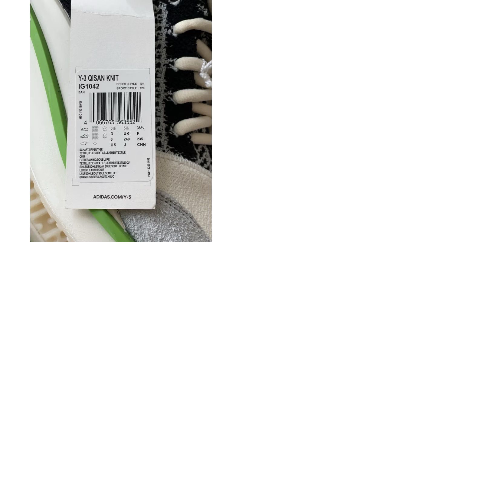 Adidas ADIDAS Y-3 QISAN KNIT SNEAKER Unisex Adults US 6 UK 5.5 EU 38 2/3 Multicolor Sneaker 2023 Mens Womens Boys Girls Size US 6 / IT 36 - 9 Thumbnail
