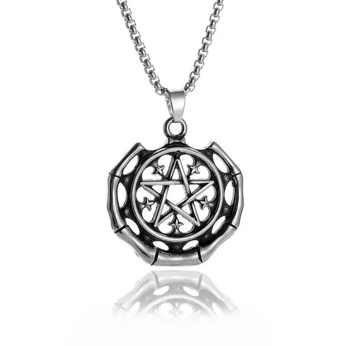 Jewelry Rock Skull Pendant Necklace Size ONE SIZE - 4 Thumbnail