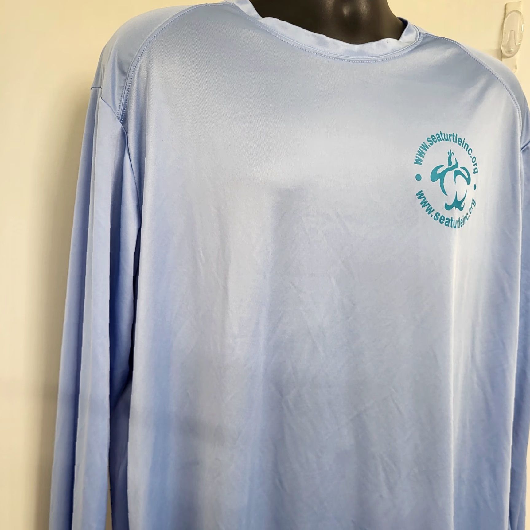 Vintage Sea Turtle Inc Shirt Mens 2XL Blue South Padre Island Texas Performance UPF 50 Size US XXL / EU 58 / 5 - 4 Thumbnail