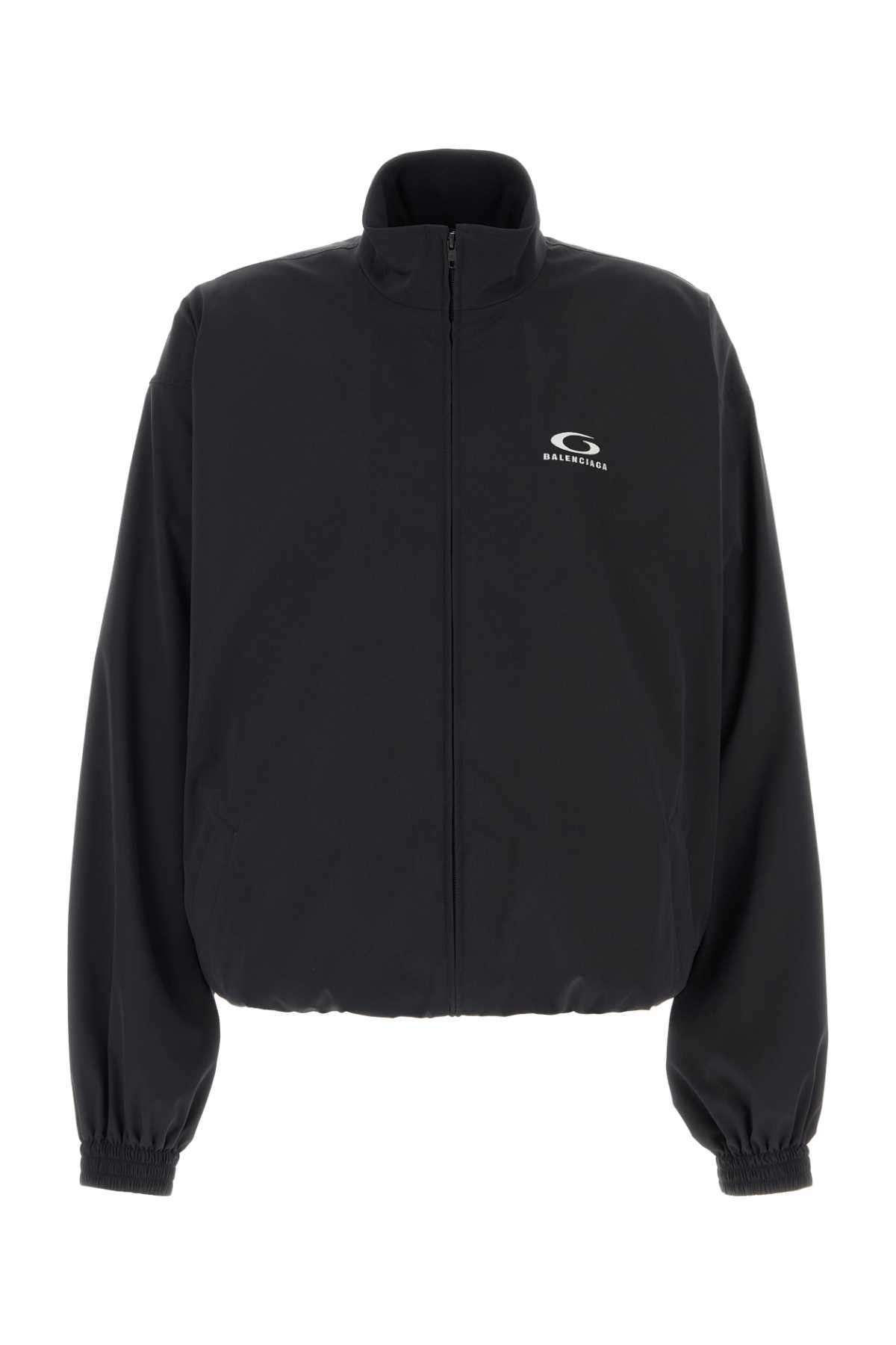 Balenciaga Black Stretch Polyester Oversize Jacket Size US S / EU 44-46 / 1 - 1 Thumbnail