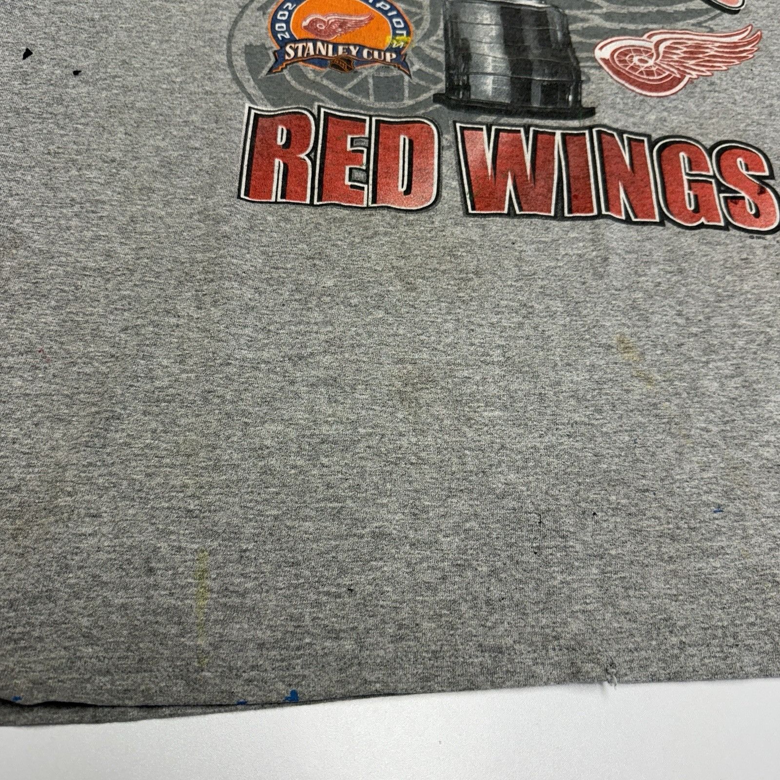 NHL Vintage Detroit Red Wings 2002 NHL Stanley Cup Champions Size US XL / EU 56 / 4 - 8 Thumbnail