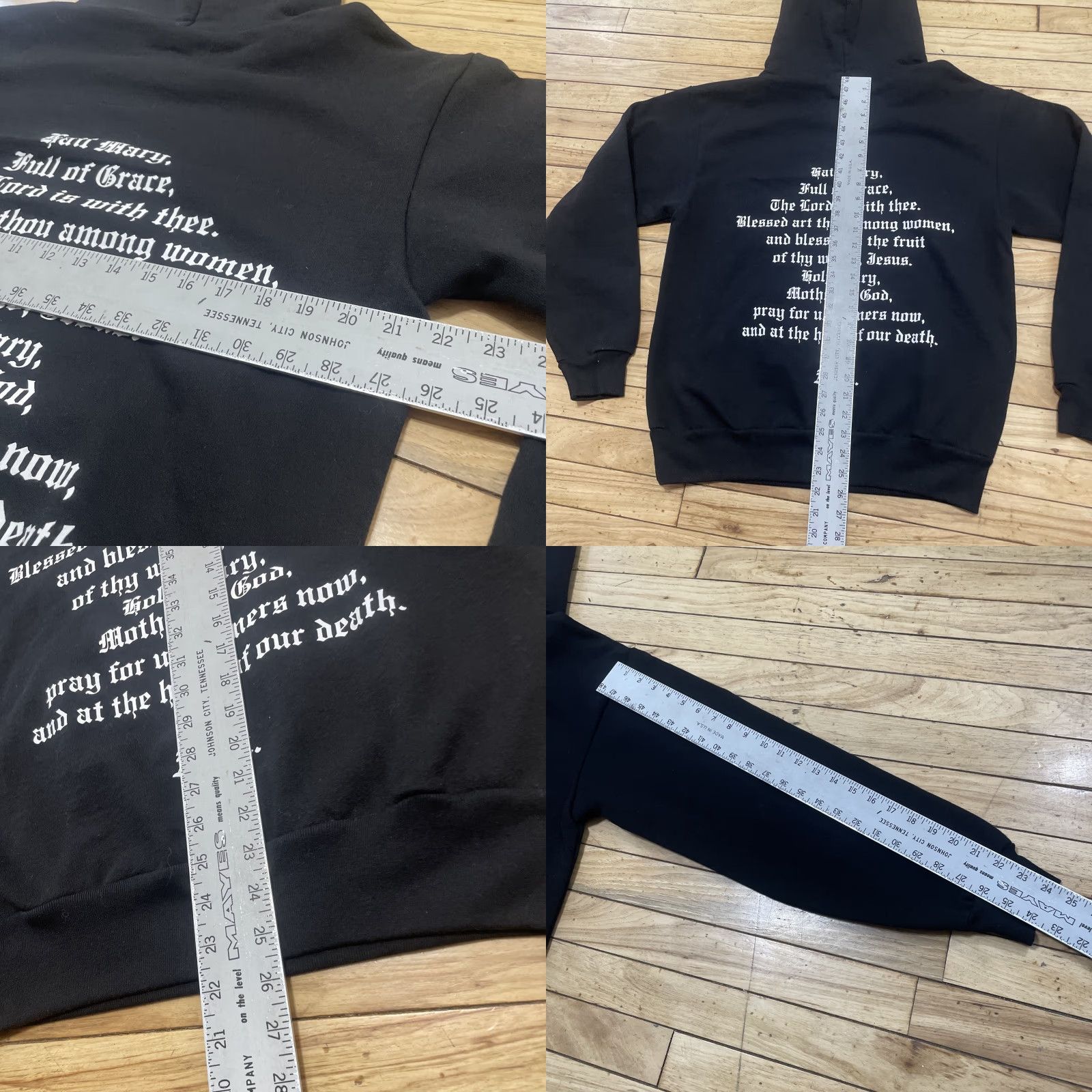 Vintage LUMIÈRES x Involved Garments Hoodie M Black Graphic Pullover Hooded Mens Regu lar Ka i Nguyen Prayer Muertos 90s Los Angeles Size US M / EU 48-50 / 2 - 9 Thumbnail