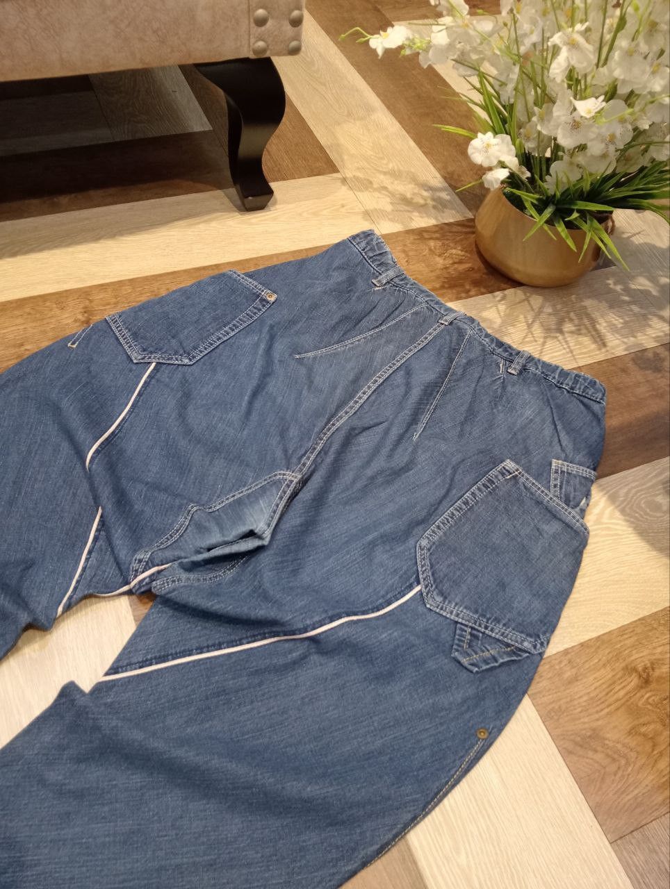 Issey Miyake MERCIBEAUCOUP ISSEY MIYAKE BLUE DENIM BAGGY PANTS Size US 32 / EU 48 - 15 Thumbnail