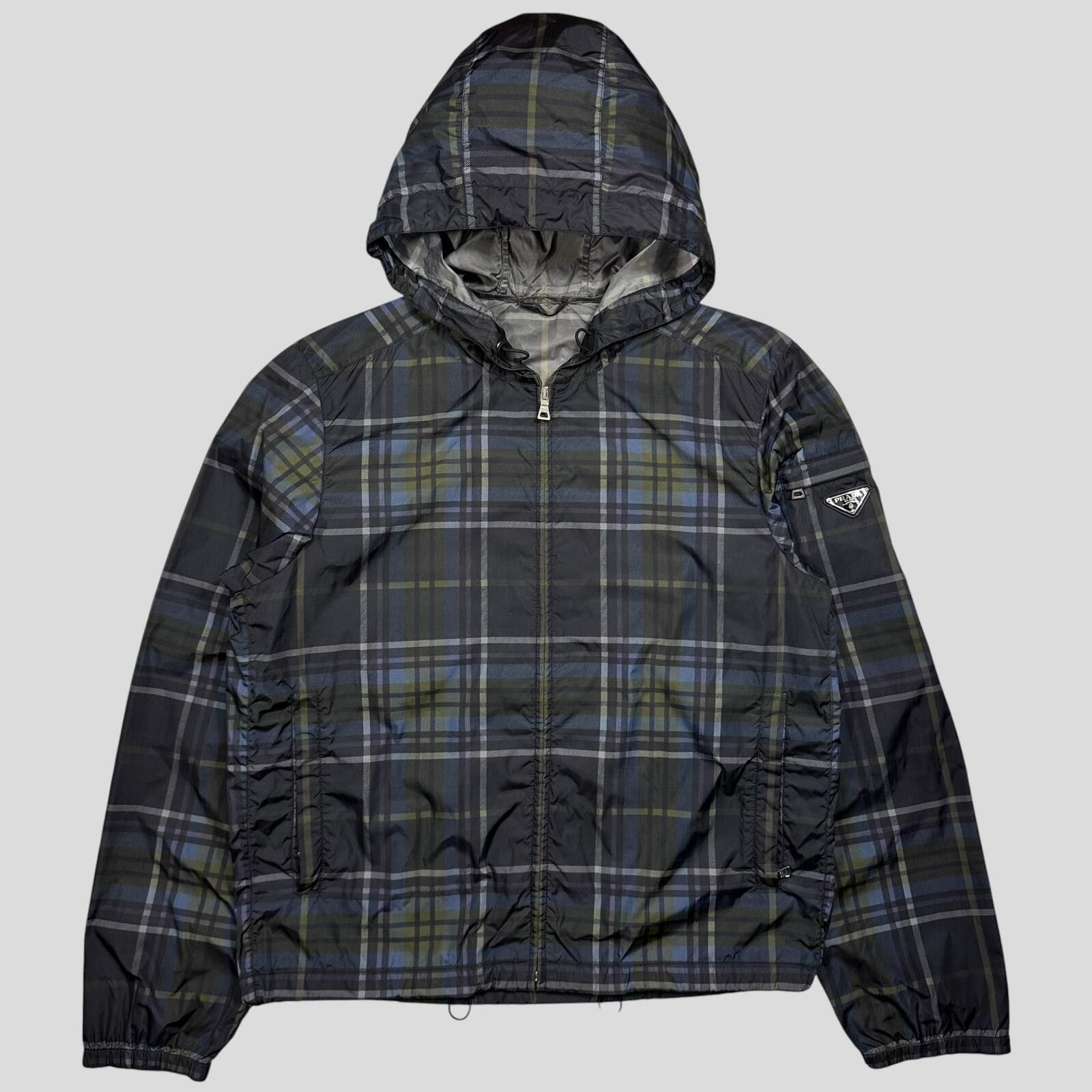 Prada Prada 2011 SAMPLE Shadow Plaid Nylon-PU Windbreaker - M/L Size US M / EU 48-50 / 2 - 1 Thumbnail