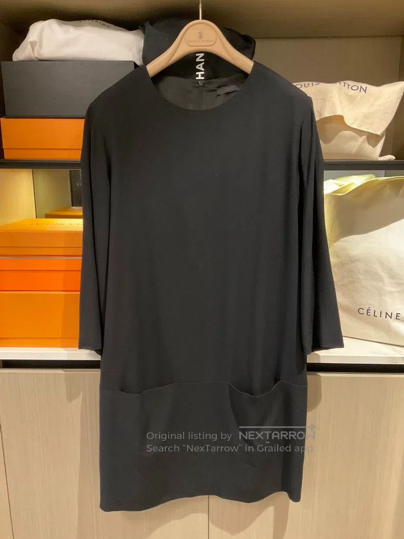 The Row size 10 Black Pocket Dress