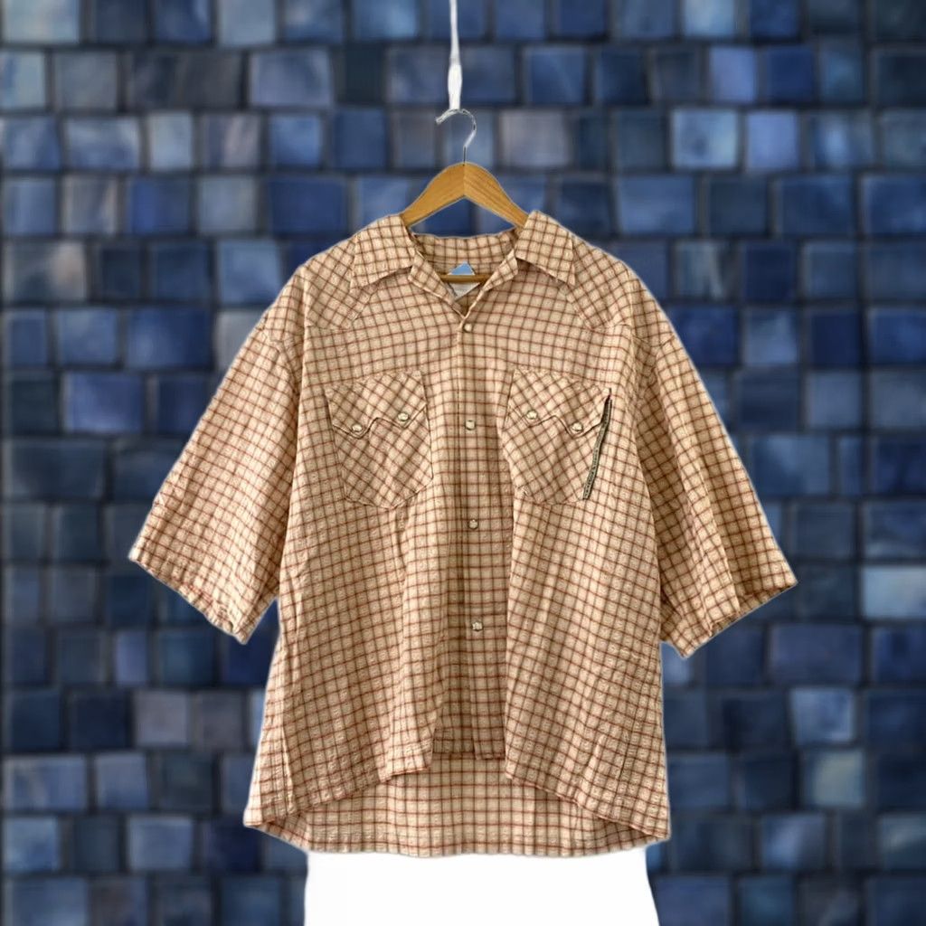 Kapital KAPITAL Men's Western Shirt Orange Short Sleeve Cotton Linen Size L Button-Up Casual Size US L / EU 52-54 / 3 - 1 Thumbnail