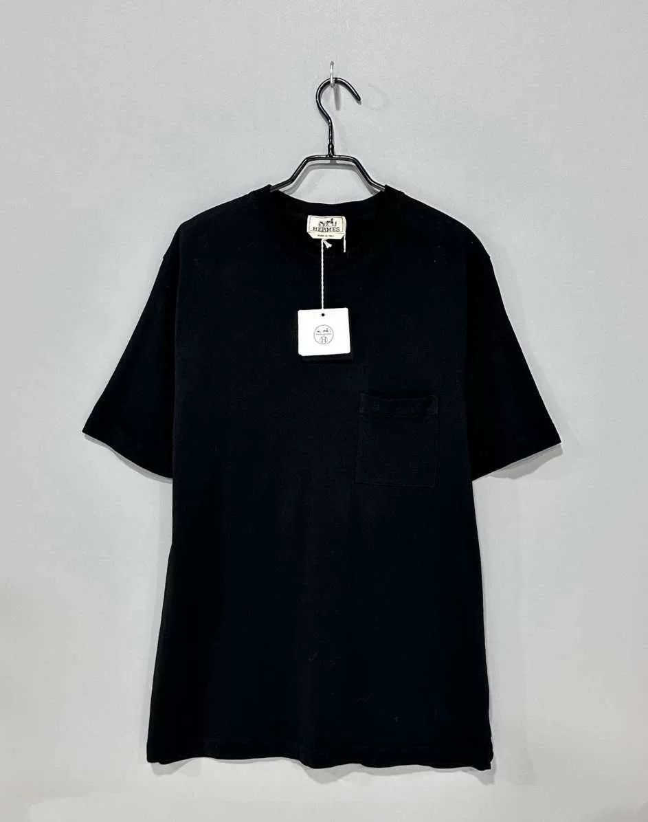 Hermes HERMES Black Round Neck Short Sleeve Size US XL / EU 56 / 4 - 1 Thumbnail