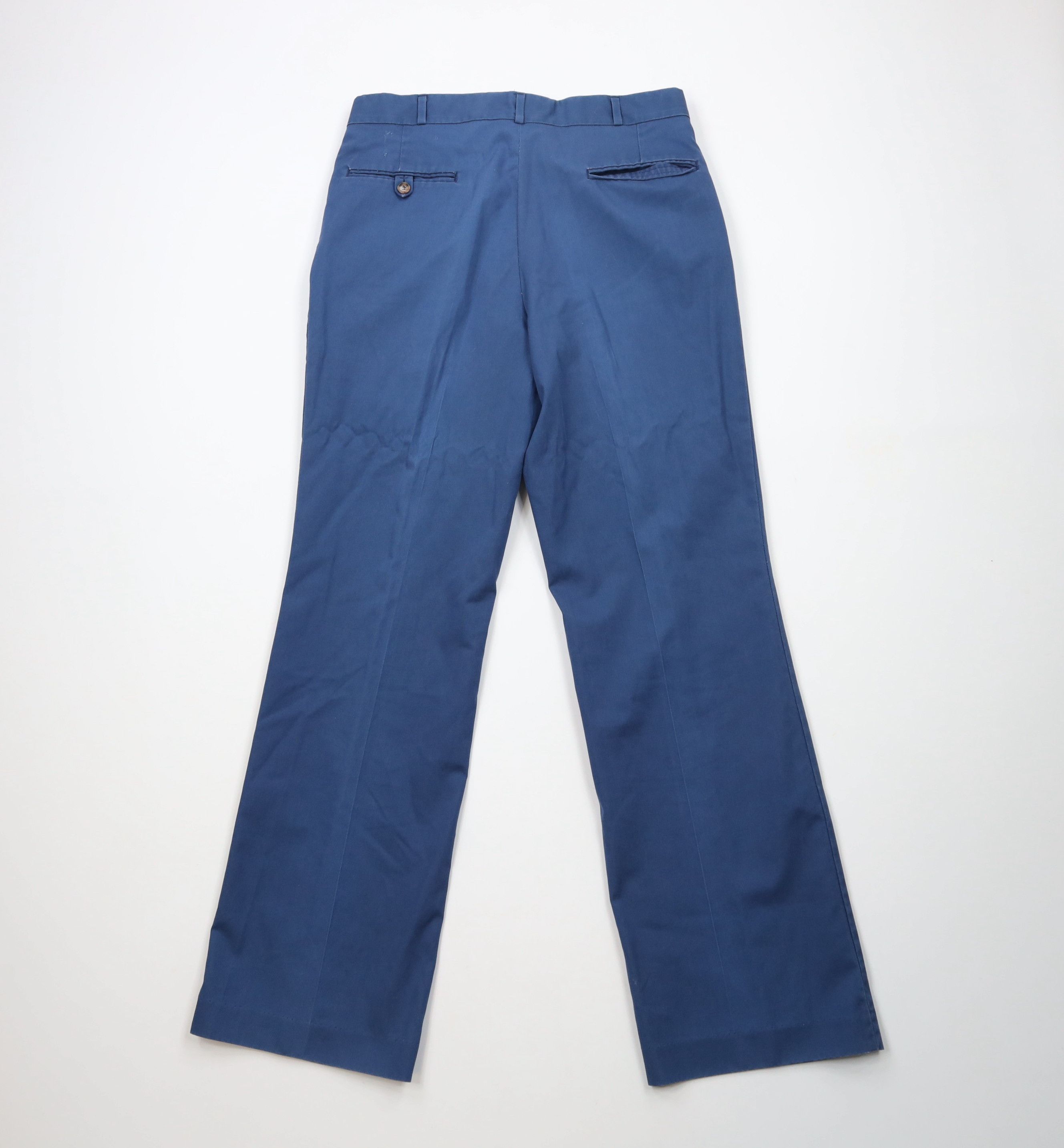 Vintage Vintage 70s Streetwear Flared Wide Leg Chino Pants Blue USA Size US 32 / EU 48 - 11 Thumbnail