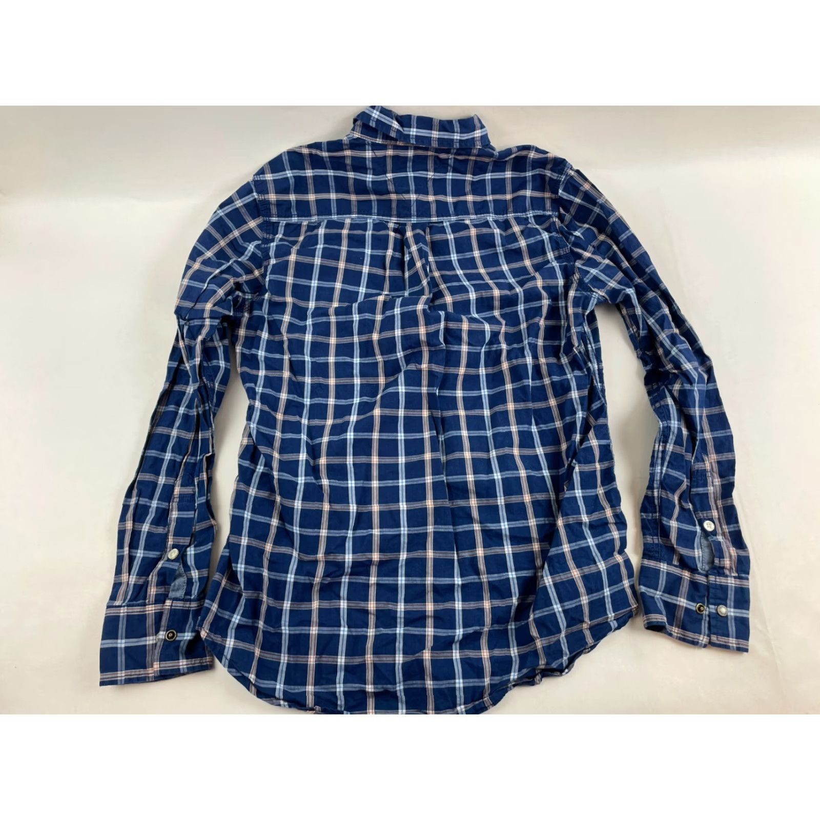 Tommy Hilfiger Tommy Hilfiger Shirt Men's Size S Navy Blue Orange Plaid Custom Fit Button Up Size US S / EU 44-46 / 1 - 2 Thumbnail