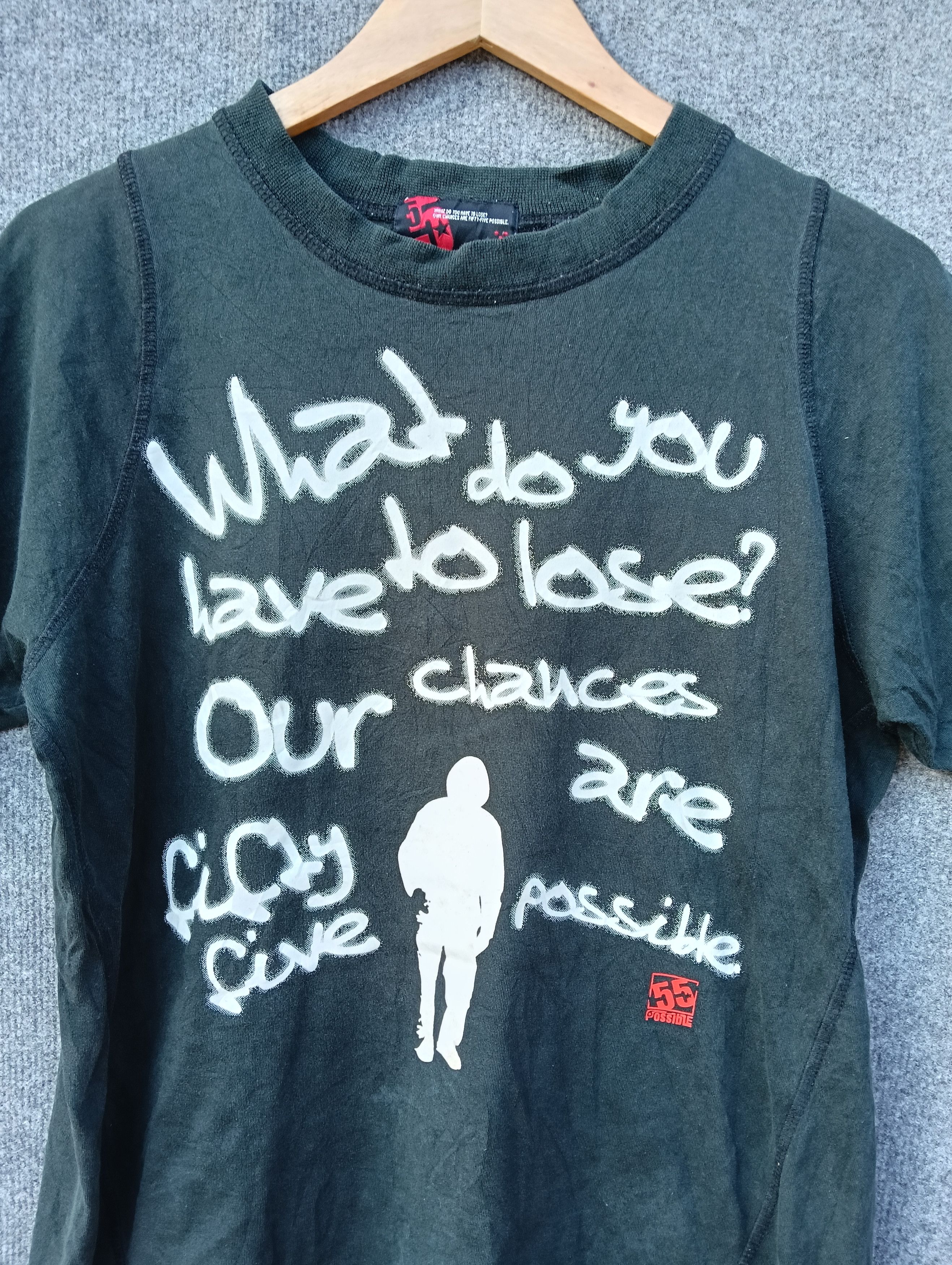 Japanese Brand Y2K black Tshirt faded. Size US M / EU 48-50 / 2 - 2 Thumbnail