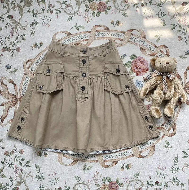 Burberry Burberry Khaki Cotton Women's Skirt Size 23" - 1 Thumbnail
