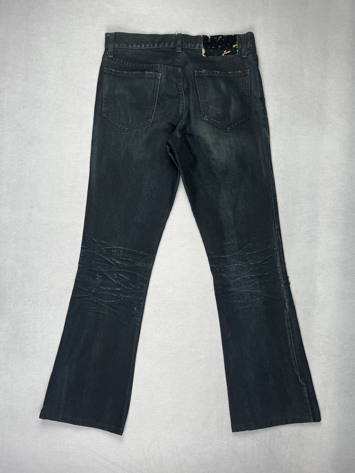 Shellac Rare Painted Waxed Distressed Boot-Cut Jeans Size US 30 / EU 46 - 3 Thumbnail