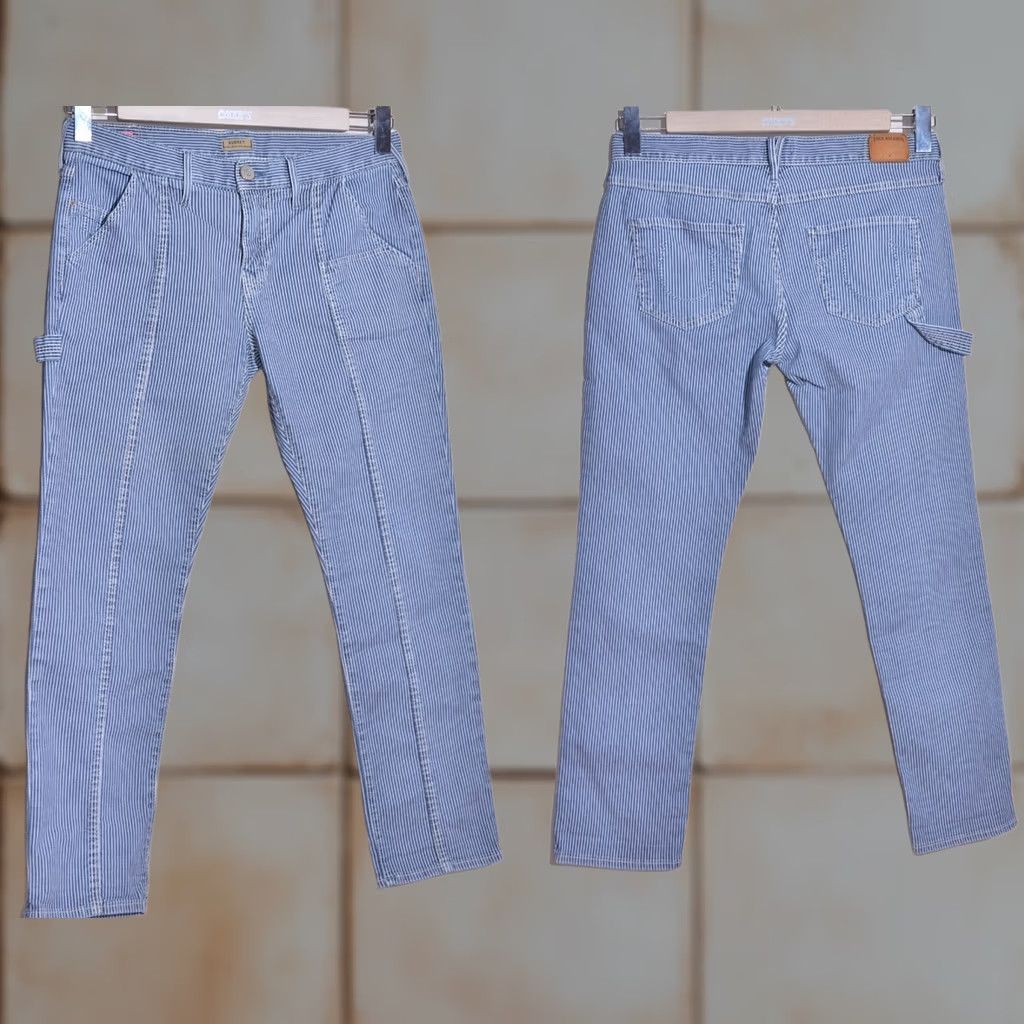 True Religion True Religion Womens Audrey Carpenter Slim Striped Boyfriend Jeans Size 29 Size 29" - 1 Thumbnail