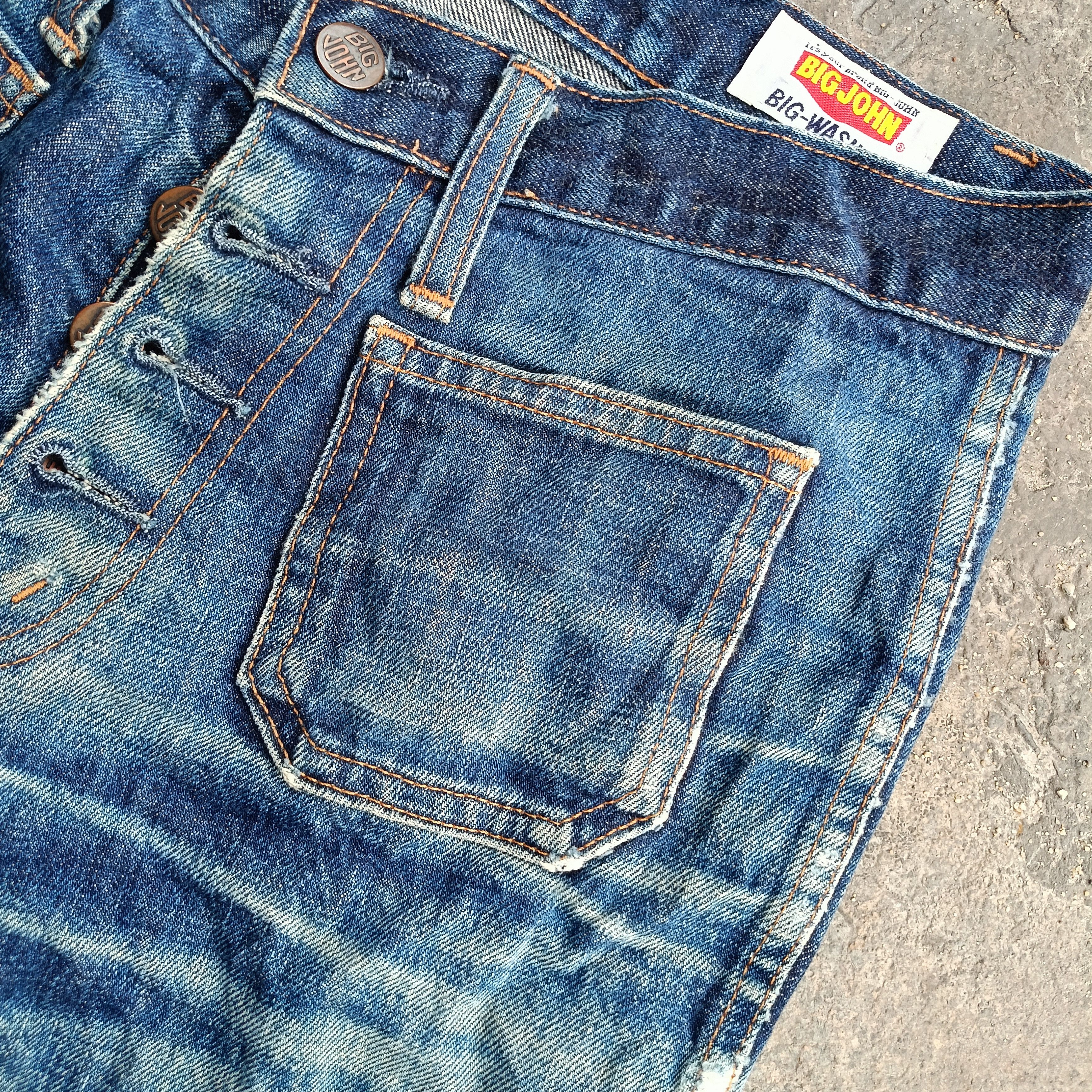Japanese Brand Distressed boot Cut Vintage Big John Size 29" - 10 Thumbnail