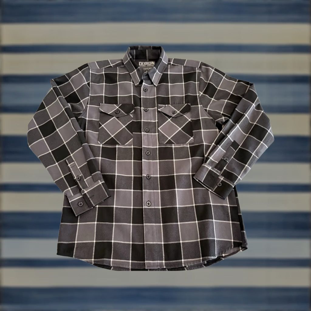 Vintage Dixxon The Dark Horse Long Sleeve Black Gray Button Up Flannel Shirt Mens M Size US M / EU 48-50 / 2 - 1 Thumbnail