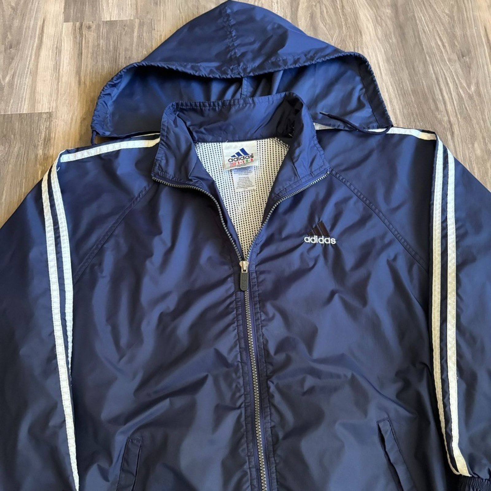 Adidas × Vintage Vintage Adidas Windbreaker Track Jacket Mens Size L Blue Size US L / EU 52-54 / 3 - 6 Thumbnail