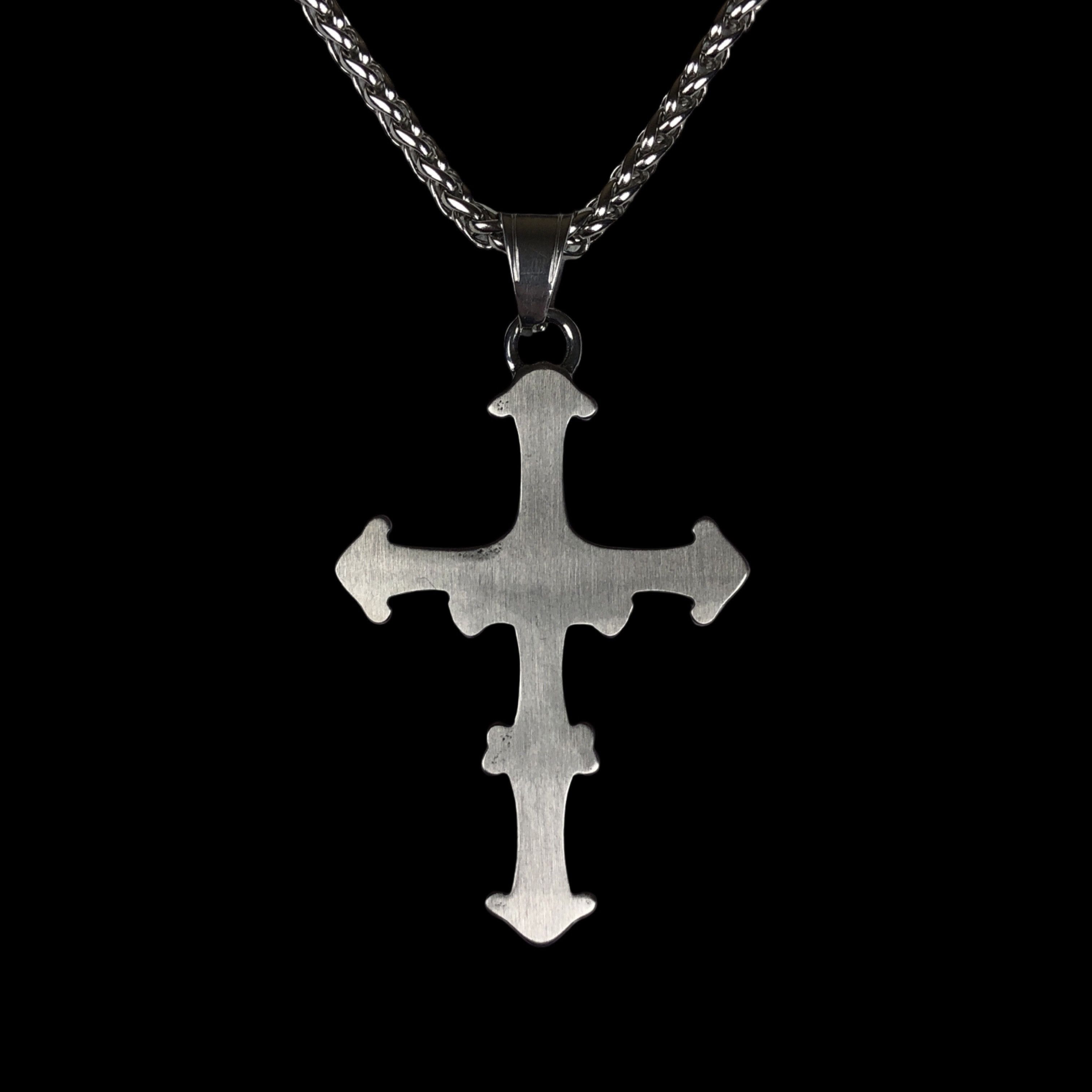 Jewelry Stainless Steel Cross Gothic Necklace Punk Emo Y2K Size ONE SIZE - 3 Thumbnail