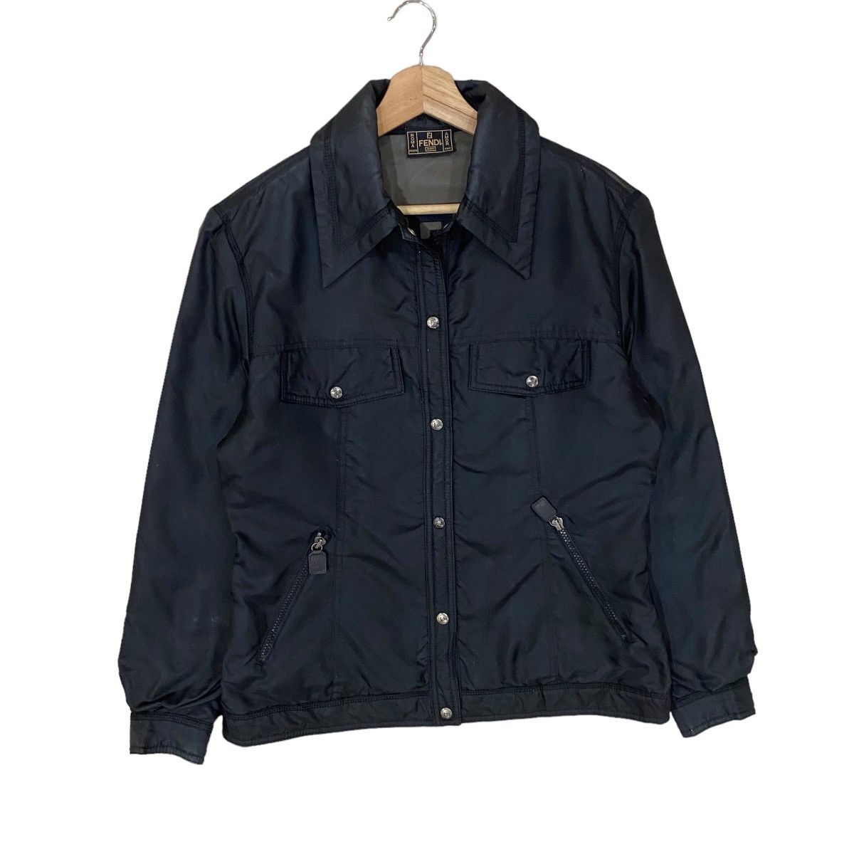 Fendi HEAT🔥FENDI JEANS MESH BACK SNAP FRONT SWINGER JACKET Size US S / EU 44-46 / 1 - 3 Thumbnail