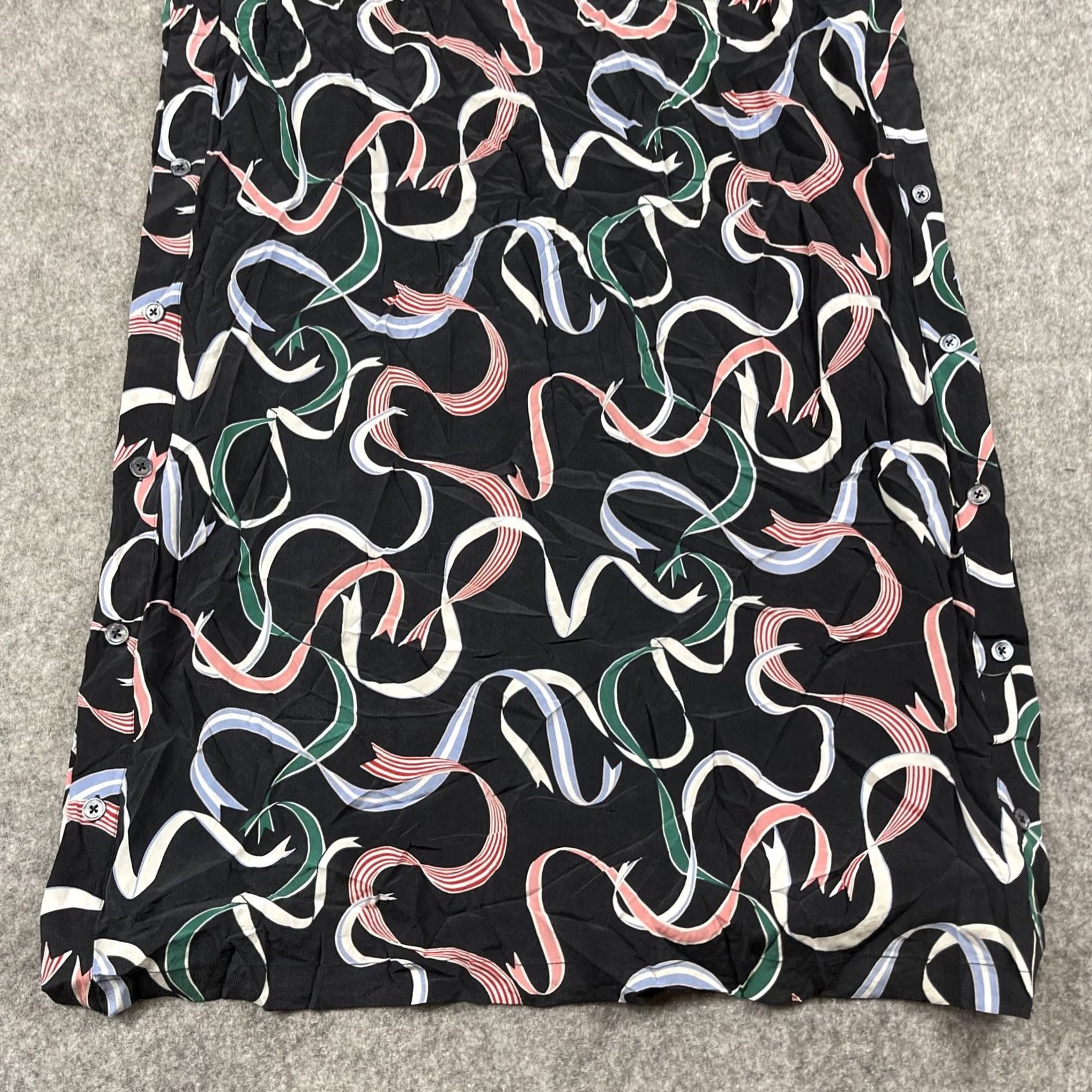 Equipment EQUIPMENT Silk Long Dress Women's L Black Multicolor Long Ribbon Banner Dress Shirt Navy Size L / US 10 / IT 46 - 4 Thumbnail