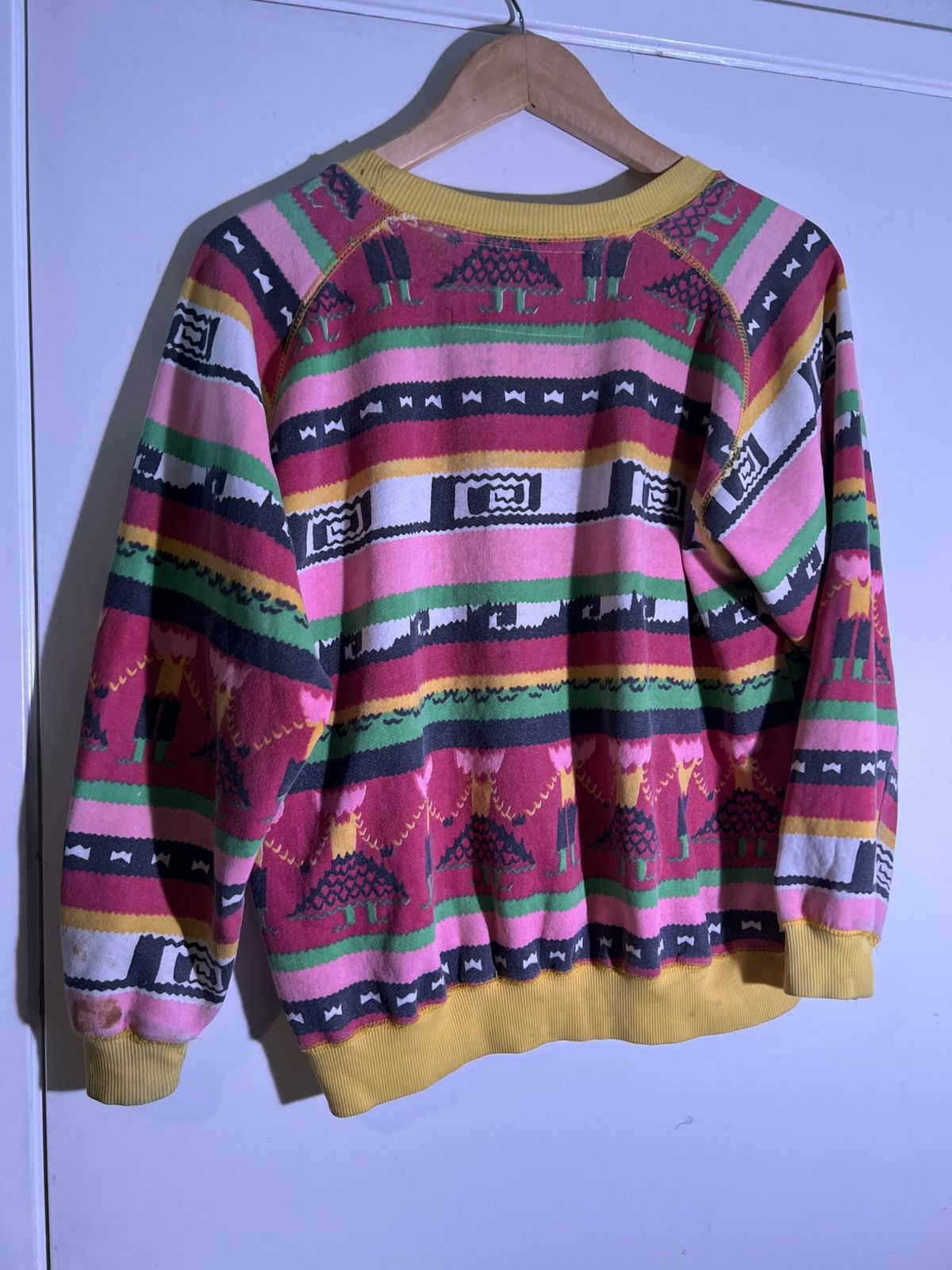 Vintage 90’s 2000’s Y2K Vintage Abstract Pattern Retro Sweatshirt Size US S / EU 44-46 / 1 - 2 Thumbnail