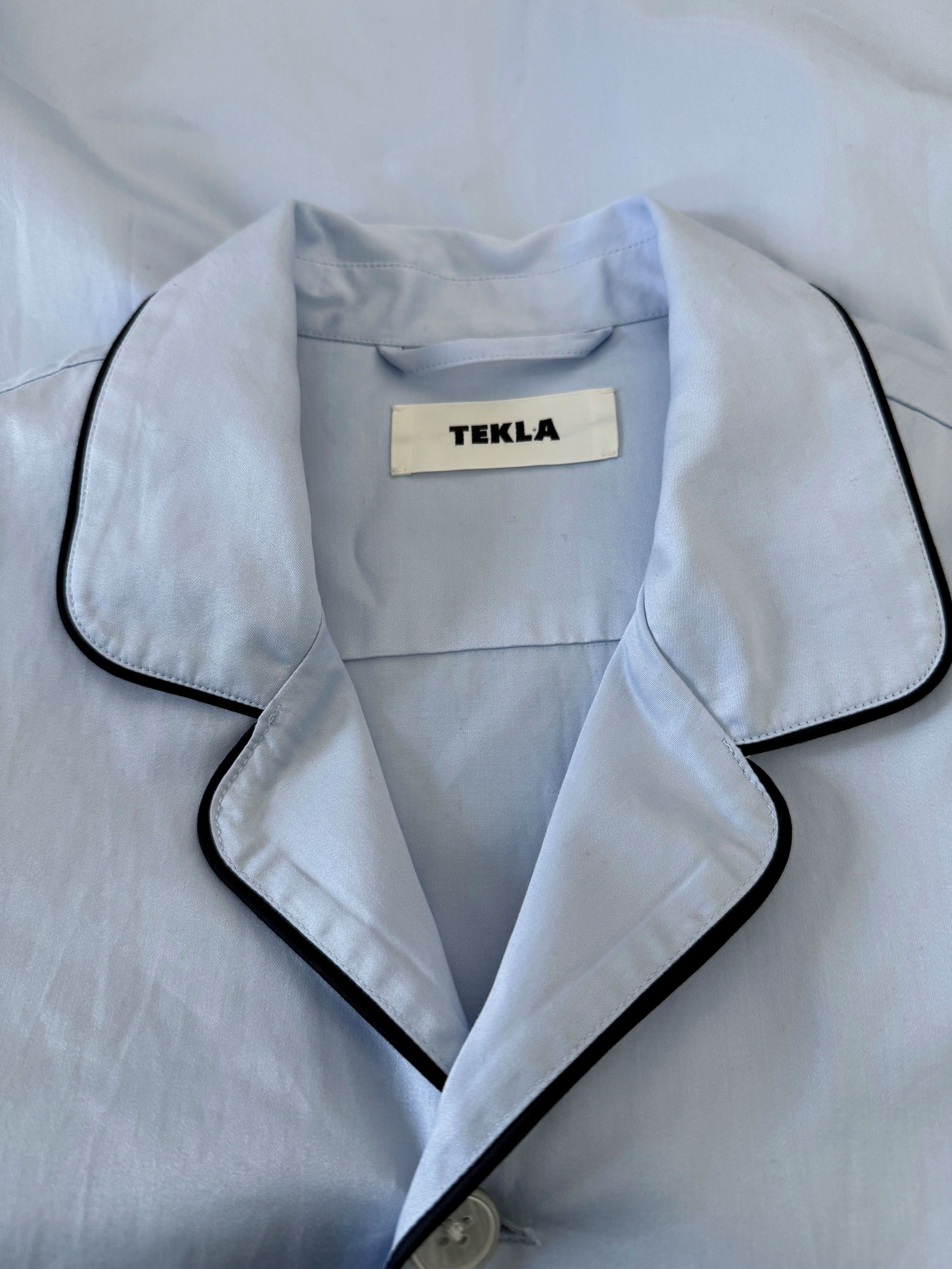 Tekla New - TEKLA light blue piping shirt Size US L / EU 52-54 / 3 - 5 Thumbnail