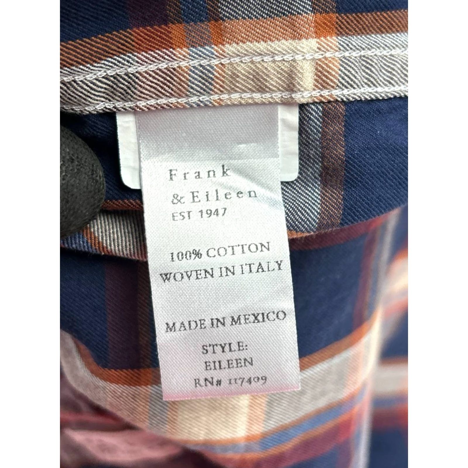 Frank & Eileen Frank & Eileen Shirt Womens Medium Multicolor Cotton Knit Blouse Blouse Long Sleeve Button Collared Casual Spring Summer Fall Mens Womens Girls Boys Size M / US 6-8 / IT 42-44 - 4 Thumbnail