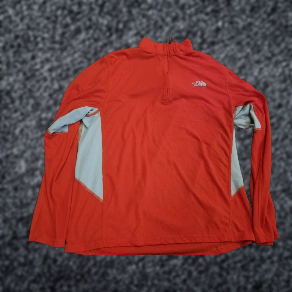 The North Face The North Face Vapor Wick 1/4 Zip Red and Gray Pullover Shirt Mens M Size US M / EU 48-50 / 2 - 1 Thumbnail