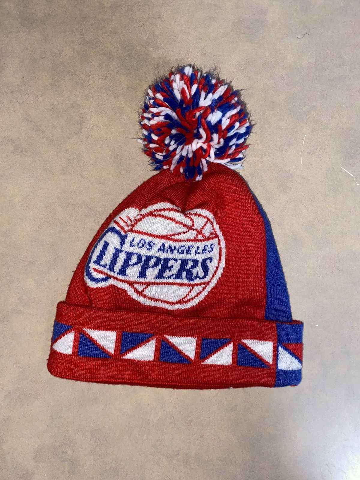 Mitchell & Ness Mitchell & Ness Los Angeles Clippers Pom Pom Beanie Size ONE SIZE - 1 Thumbnail