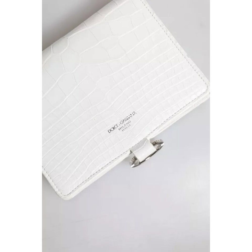 Dolce & Gabbana Dolce & Gabbana White Blue Leather Bifold Crossbody Sling Wa Size ONE SIZE - 8 Thumbnail