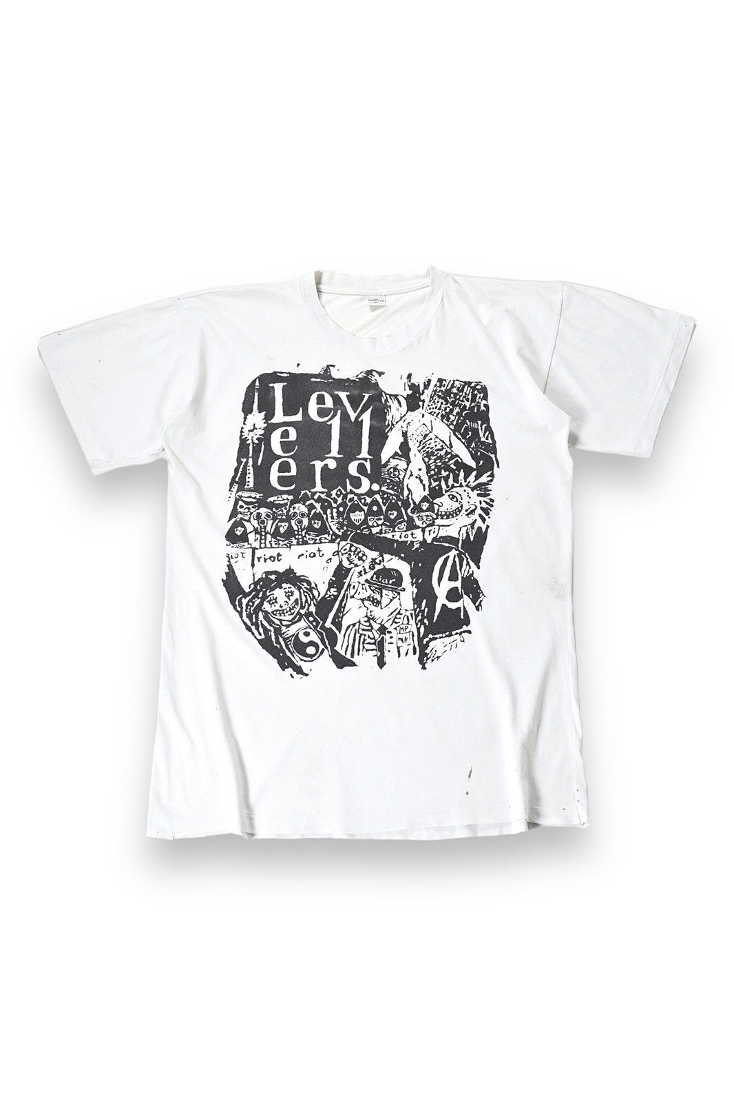 Band Tees 1993 Vintage Levellers Punk Anarchy Riot Band Tee 90s Size US XL / EU 56 / 4 - 8 Thumbnail