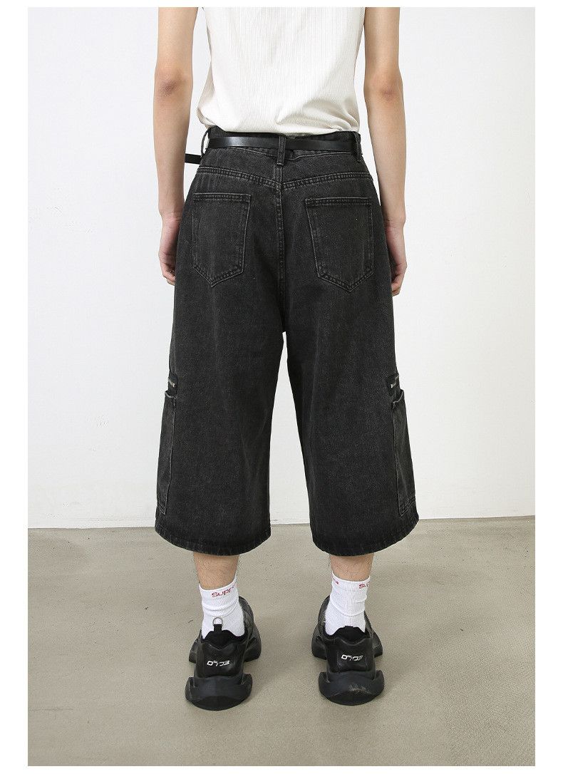 Japanese Brand × Jean Street Retro Loose Washed Cargo Denim Shorts Size US 32 / EU 48 - 6 Thumbnail