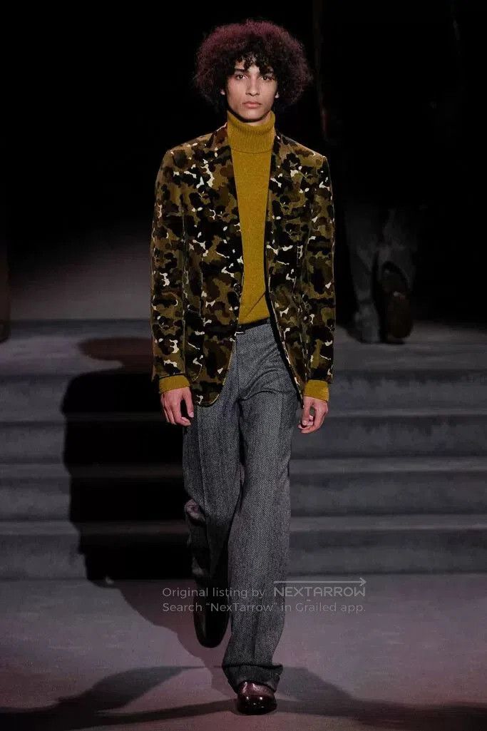 Tom Ford Tom Ford Velvet Camouflage Jacket. Size L / US 10 / IT 46 - 8 Thumbnail
