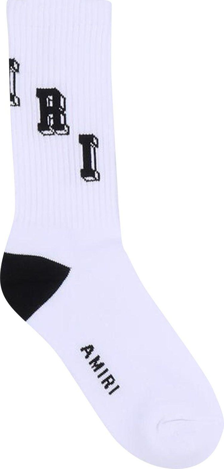 Amiri o1gr1nt1024 Size:43-44/ Collegiate Tube Socks in White/Black Size ONE SIZE - 3 Thumbnail