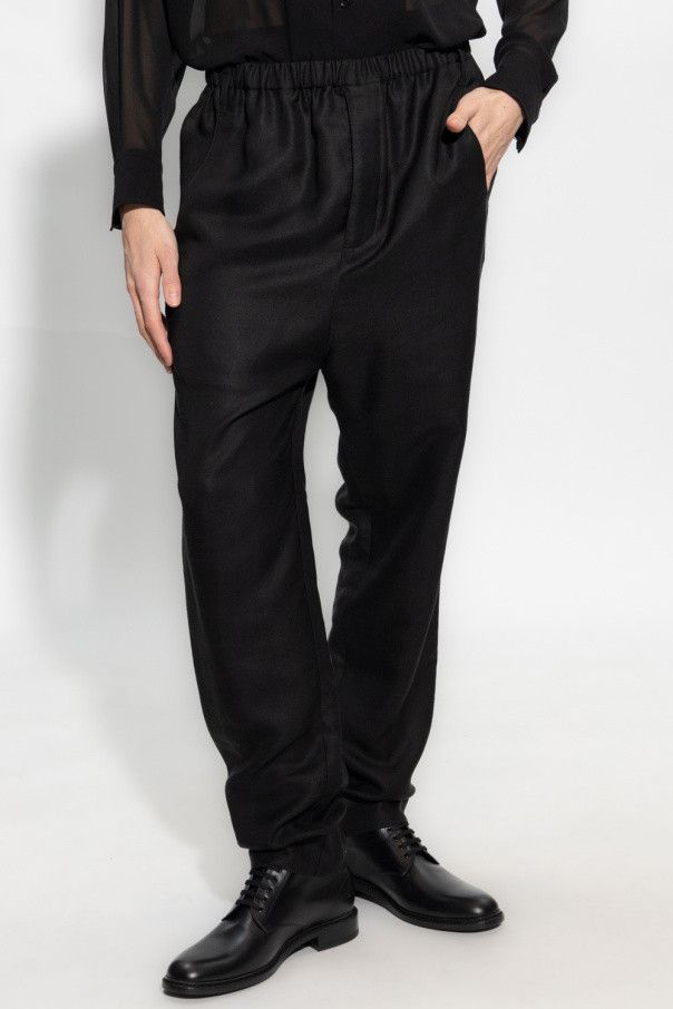 o1s1wg110624 High-Waisted Pants in Black