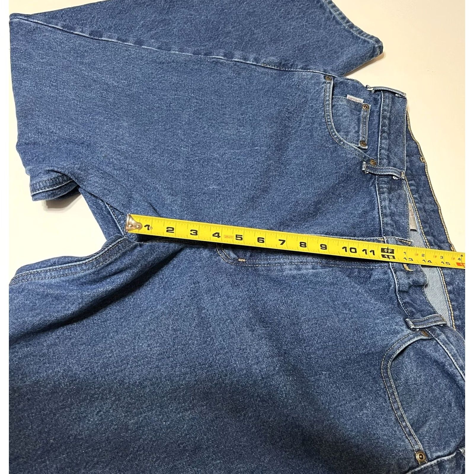 Carhartt Carhartt Jeans B160 DST Mens 42x30 Relaxed Fit Denim Blue Straight Work Pants Size US 42 / EU 58 - 5 Thumbnail