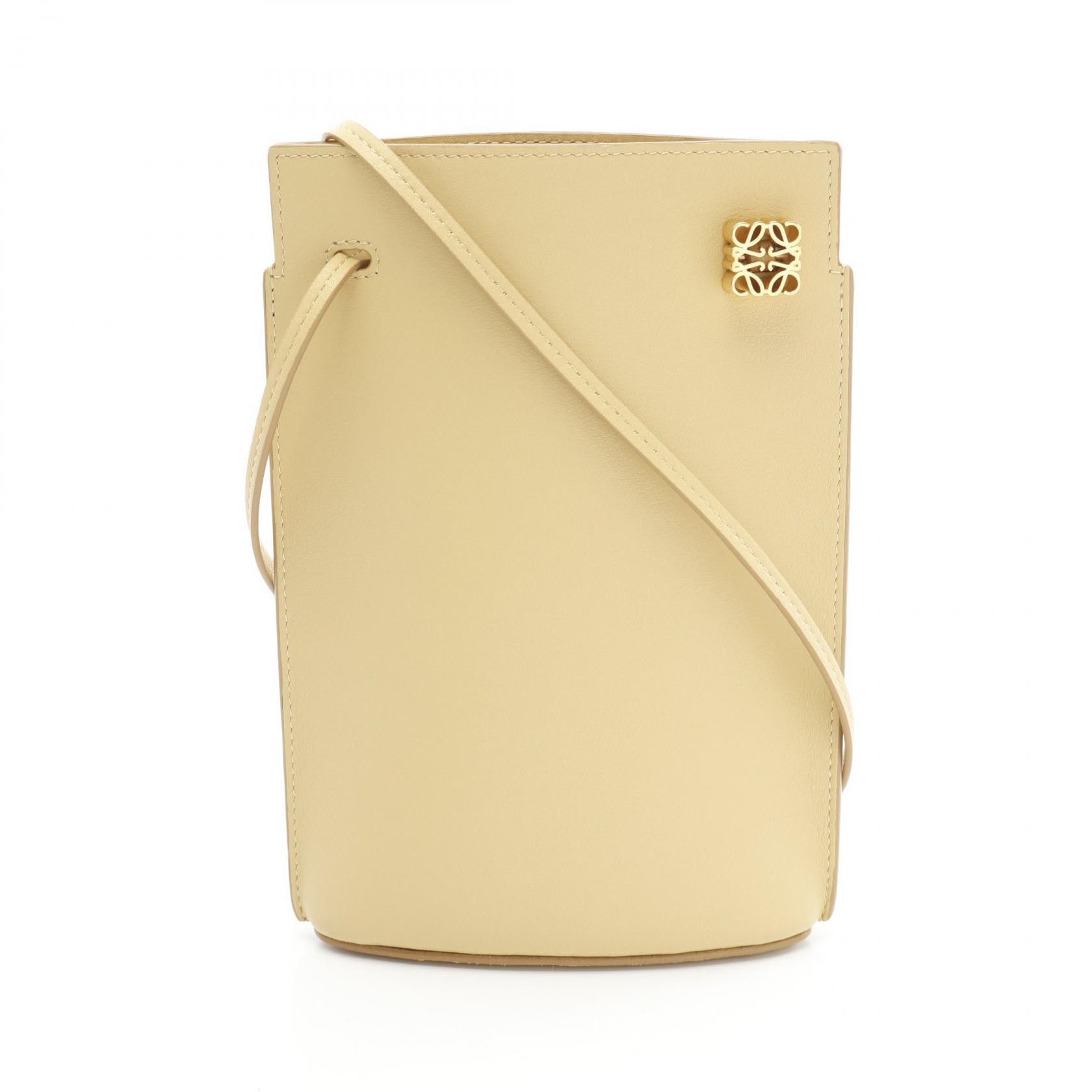 Loewe Loewe Dice Pocket Calfskin Shoulder Bag Leather Shoulder Bag C630R12X01 in Beige, Women's
