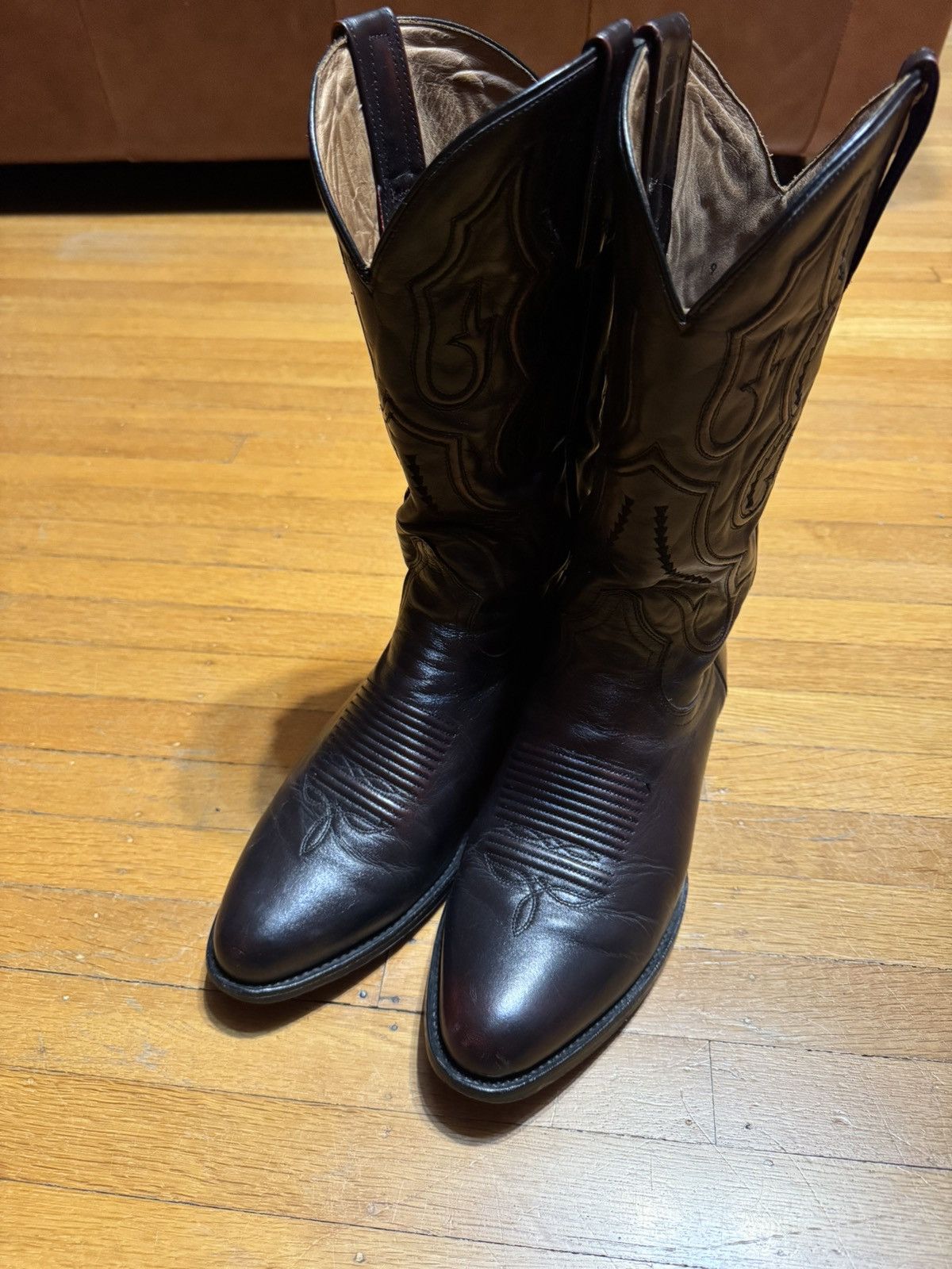 Stetson Carlisle Cowboy Boots In Cherry Black (9)