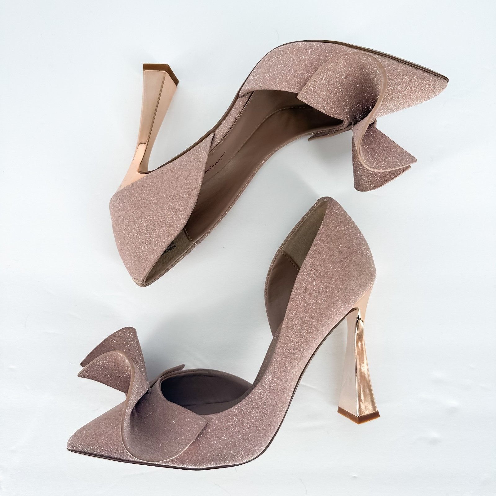 Betsey Johnson Betsey Johnson Nobble Metallic Pumps Champagne Bow Heels Wom Size US 8.5 / IT 38.5 - 7 Thumbnail