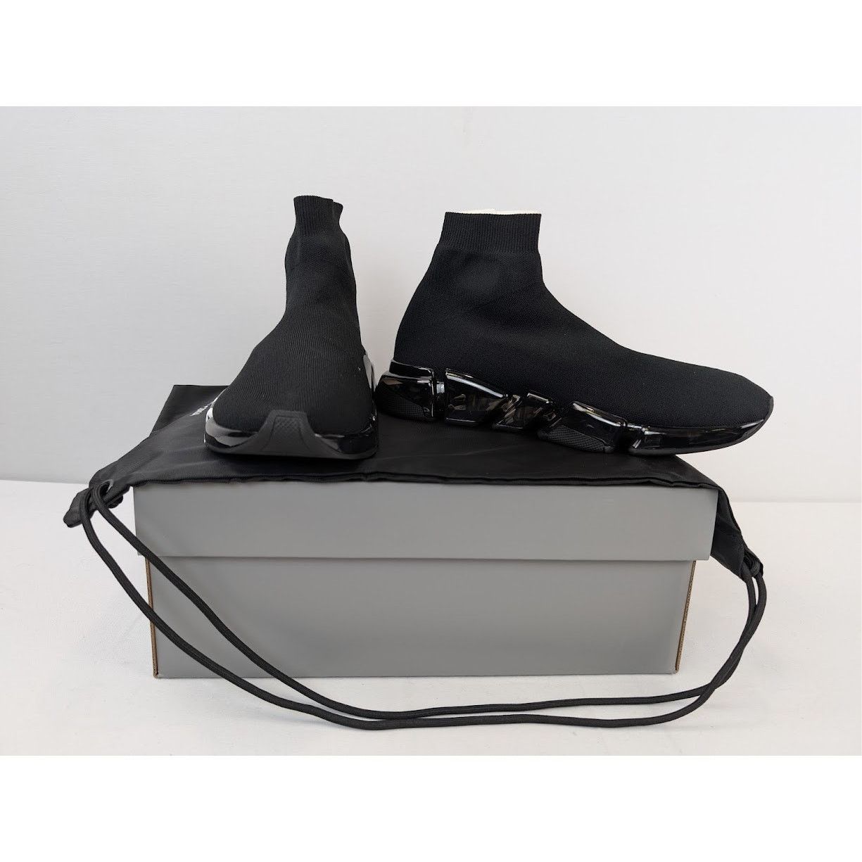 Balenciaga o1rshd1 Recycled Speed 2.0 Sneakers in Black/White Size US 12 / EU 45 - 18 Thumbnail