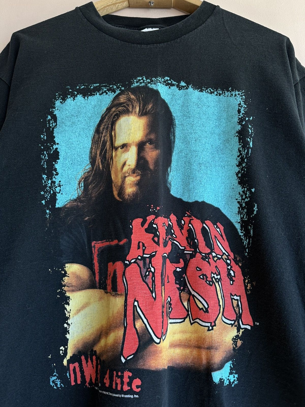 Vintage × WCW/nWo × WWE Vintage 90’s Kevin Nash NWO 4 Life WCW Wrestling T-Shirt XL Size US XL / EU 56 / 4 - 4 Thumbnail