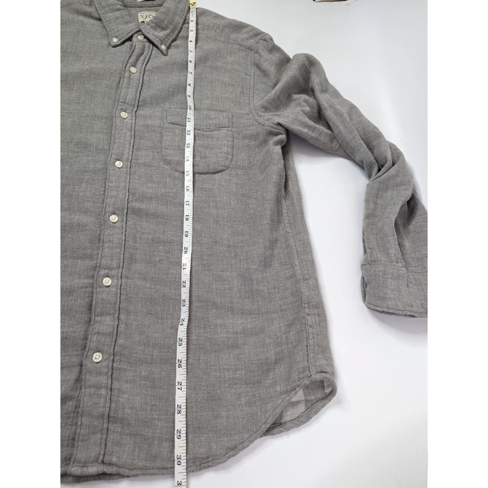 J.Crew J.CREW Shirt Button-Down Long Sleeve Gray Slim Plaid Cotton Modern Classic Men Large Size US L / EU 52-54 / 3 - 6 Thumbnail