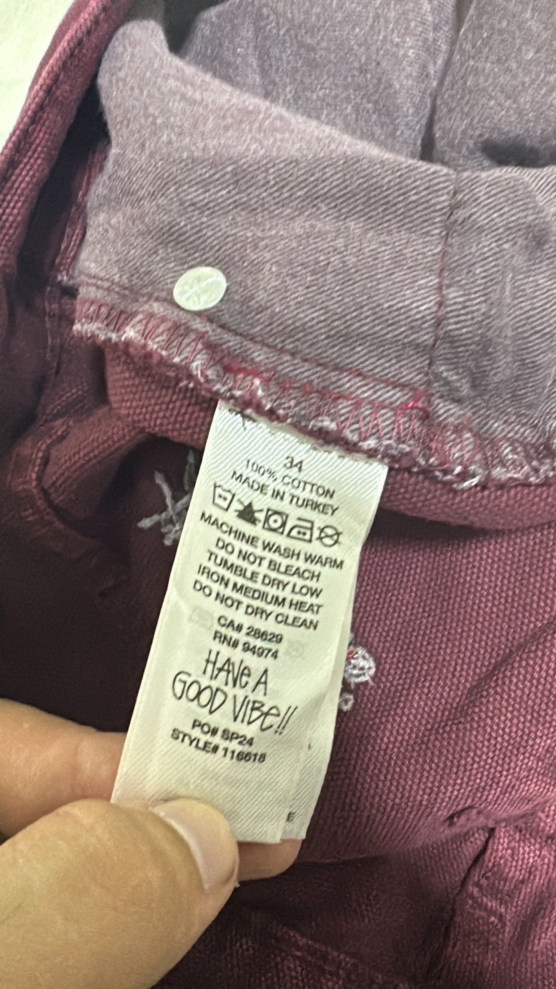 Stussy Stussy Big Ol Jean Wine Size 34 Size US 34 / EU 50 - 6 Thumbnail