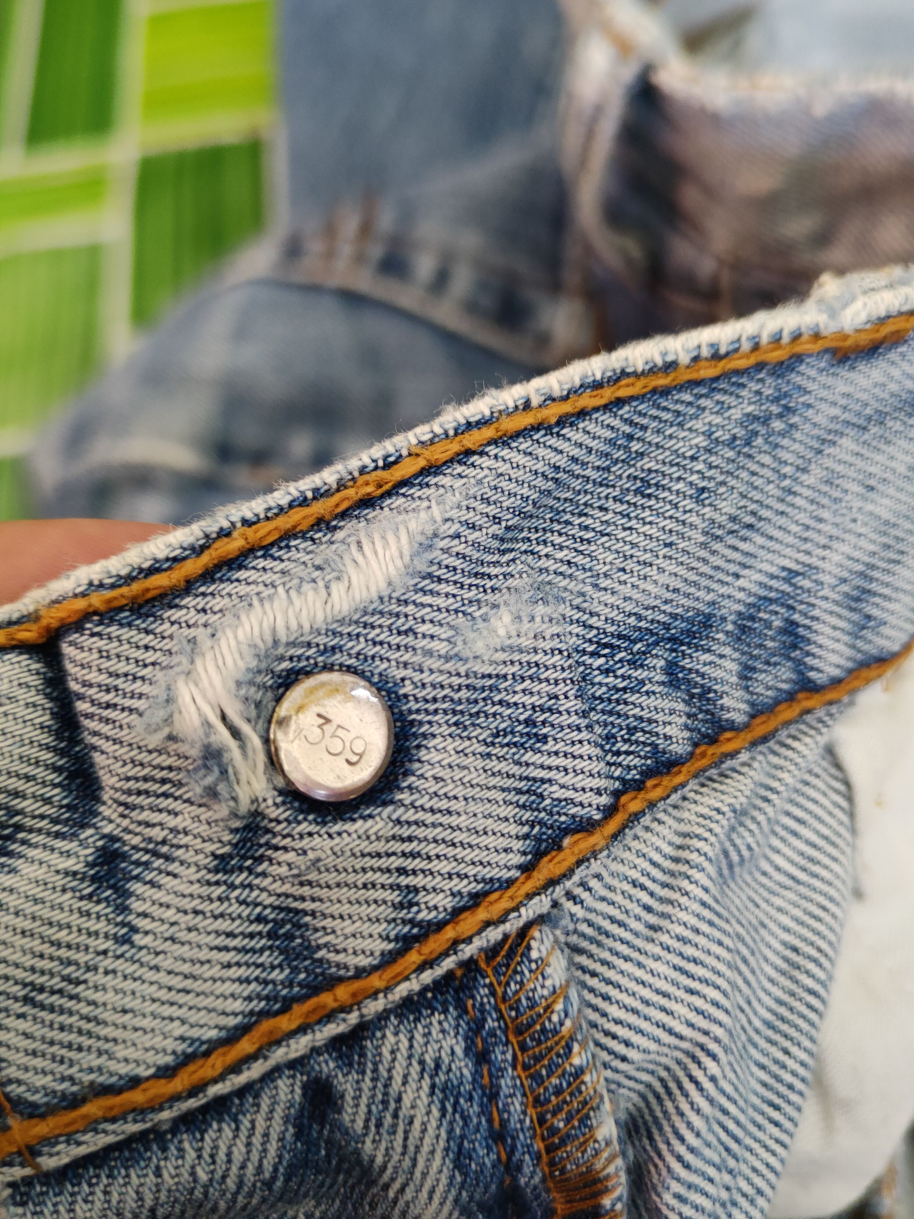 Japanese Brand Levi's Blue Distressed Ripped Jeans #S1671 Size US 31 - 17 Thumbnail