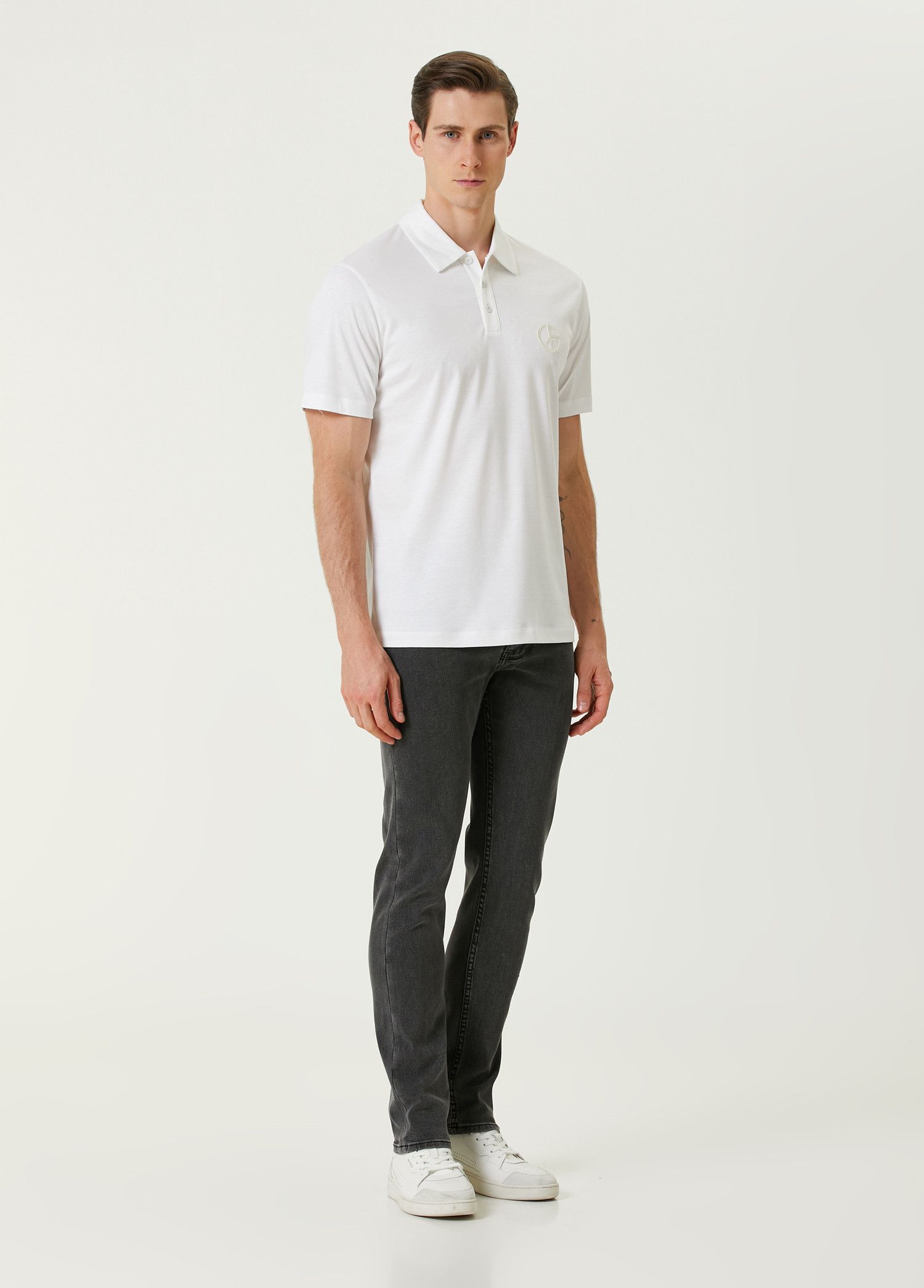 Giorgio Armani GIORGIO ARMANI mainline white chest logo polo shirt Size US XXL / EU 58 / 5 - 2 Thumbnail