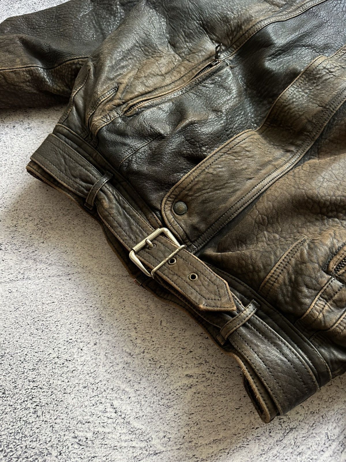 Archive Marithe+FRANCOIS GIRBAUD Leather Jacket Rare!